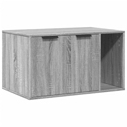 vidaXL Cat Litter Box Enclosure Grey Sonoma 80x50x45 cm Engineered Wood 2