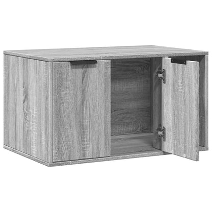 vidaXL Cat Litter Box Enclosure Grey Sonoma 80x50x45 cm Engineered Wood 4