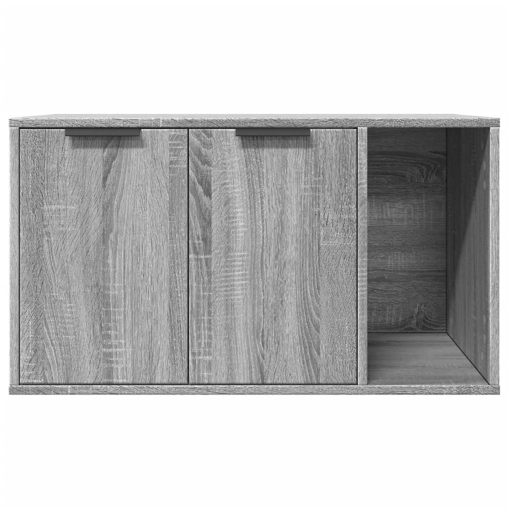 vidaXL Cat Litter Box Enclosure Grey Sonoma 80x50x45 cm Engineered Wood 5