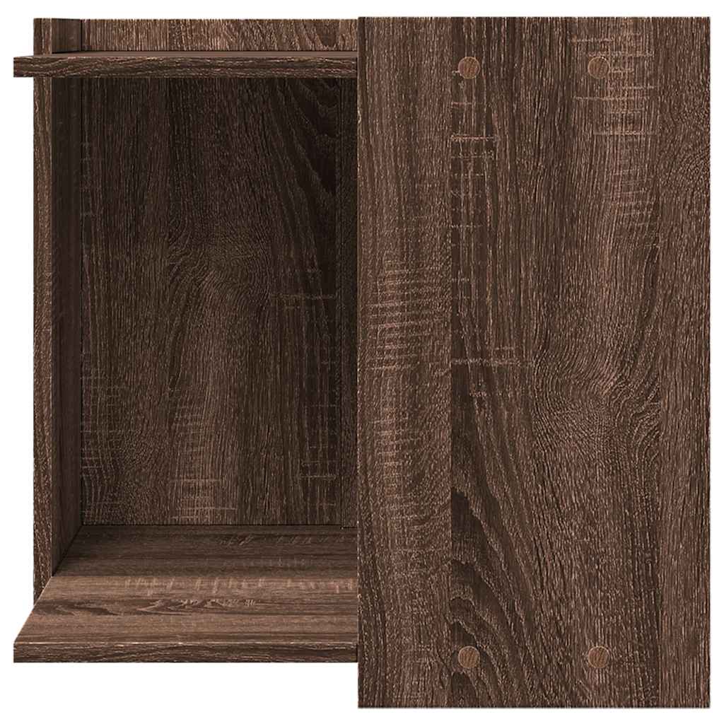 vidaXL Cat Litter Box Enclosure Brown Oak 53 x 53 x 51 cm 4