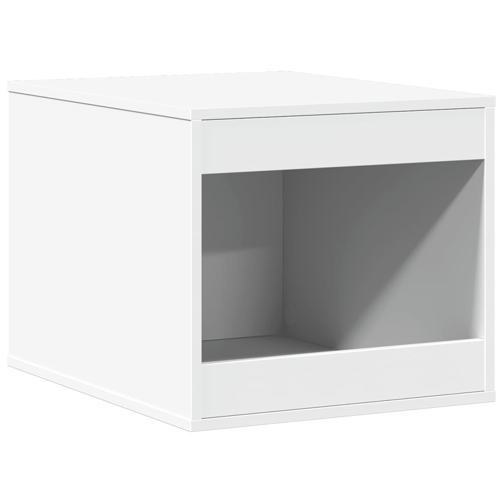 vidaXL Cat Litter Box Enclosure White 47x59x42 cm Engineered Wood 2