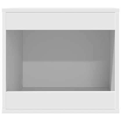 vidaXL Cat Litter Box Enclosure White 47x59x42 cm Engineered Wood 4