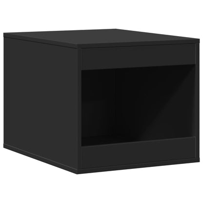 vidaXL Cat Litter Box Enclosure Black 47x59x42 cm Engineered Wood 2