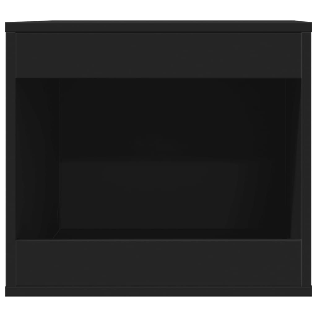 vidaXL Cat Litter Box Enclosure Black 47x59x42 cm Engineered Wood 4