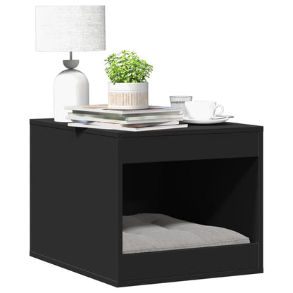 vidaXL Cat Litter Box Enclosure Black 47x59x42 cm Engineered Wood 1