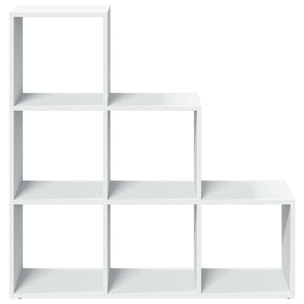 vidaXL Room Divider Bookcase 3-Tier White 99x29x99 cm Engineered Wood 5