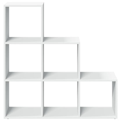 vidaXL Room Divider Bookcase 3-Tier White 99x29x99 cm Engineered Wood 5
