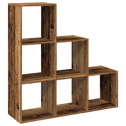 vidaXL Room Divider Bookcase 3-Tier Old Wood 99x29x99 cm Engineered Wood 2