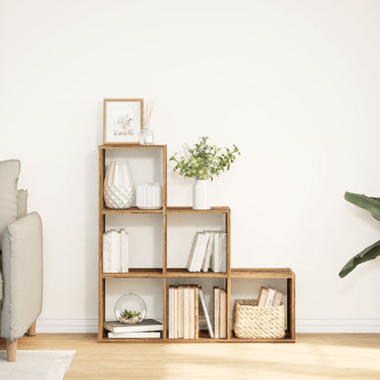 vidaXL Room Divider Bookcase 3-Tier Old Wood 99x29x99 cm Engineered Wood 3