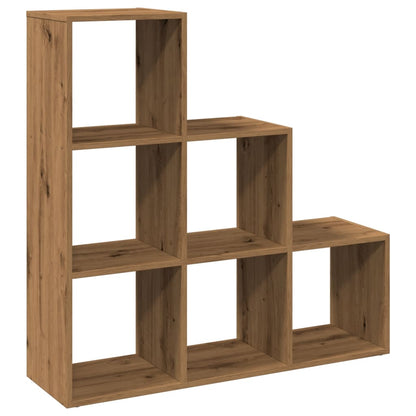 vidaXL Room Divider Bookcase 3-Tier Artisan Oak 99x29x99 cm Engineered Wood 2