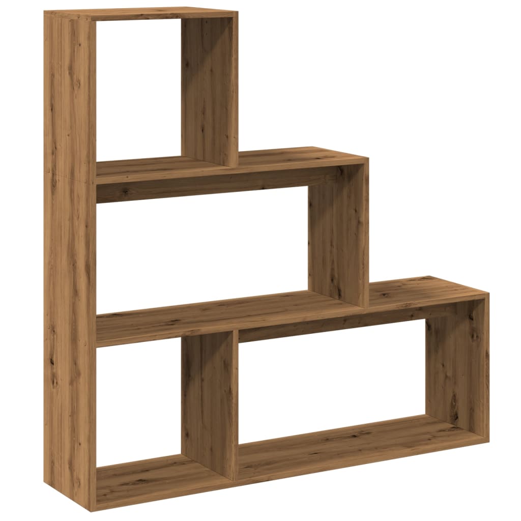 Room Divider Bookcase 4-Tier 143.5x29x143.5 cm Artisan oak