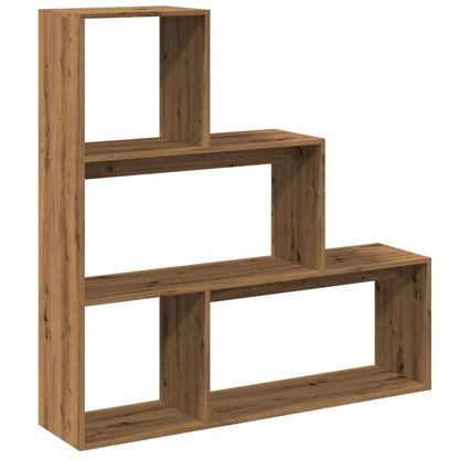 Room Divider Bookcase 4-Tier 143.5x29x143.5 cm Artisan oak