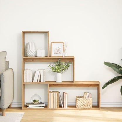 Room Divider Bookcase 4-Tier 143.5x29x143.5 cm Artisan oak