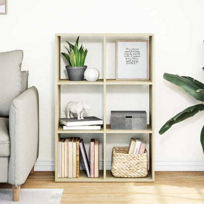 vidaXL Room Divider Bookcase Sonoma Oak 69,5x29x103,5 cm Engineered Wood 3