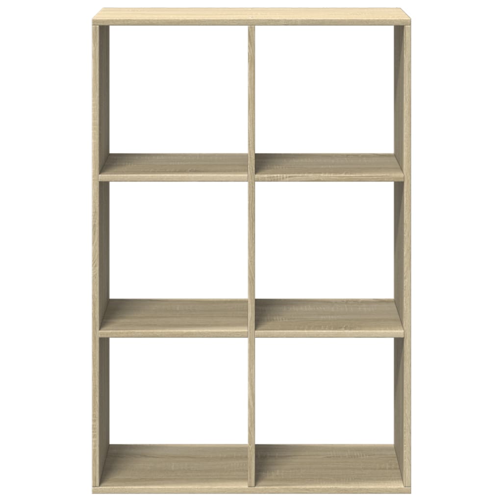 vidaXL Room Divider Bookcase Sonoma Oak 69,5x29x103,5 cm Engineered Wood 5