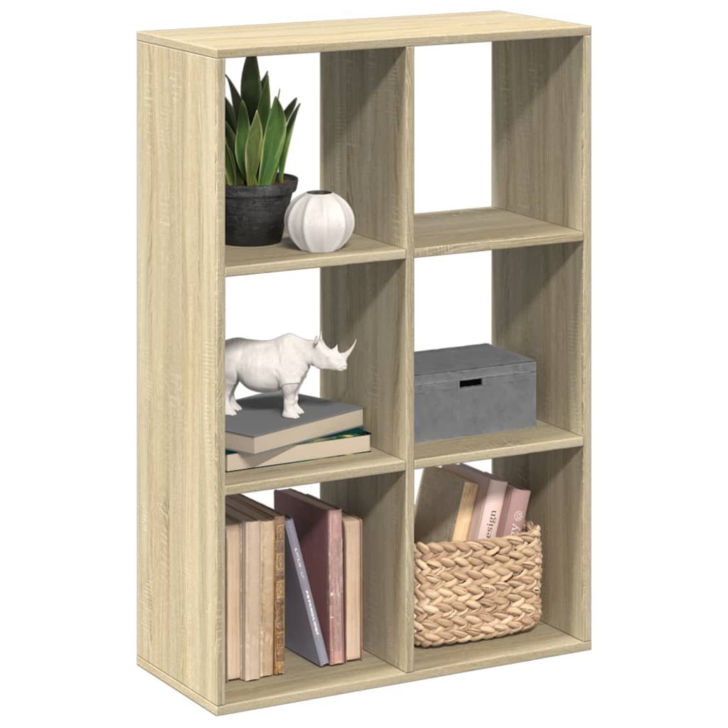 vidaXL Room Divider Bookcase Sonoma Oak 69,5x29x103,5 cm Engineered Wood 1