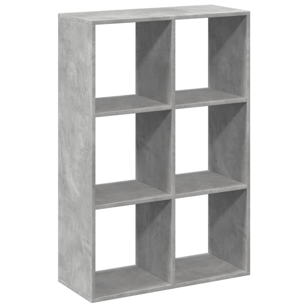 vidaXL Room Divider Bookcase Concrete Grey 69,5x29x103,5 cm Engineered Wood 2