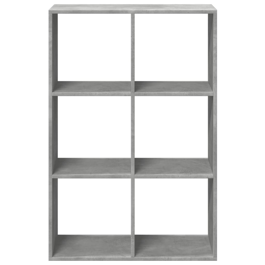 vidaXL Room Divider Bookcase Concrete Grey 69,5x29x103,5 cm Engineered Wood 5