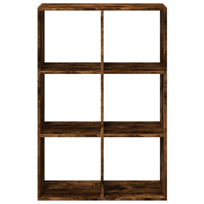 vidaXL Room Divider Bookcase Smoked Oak 69,5x29x103,5 cm Engineered Wood 5