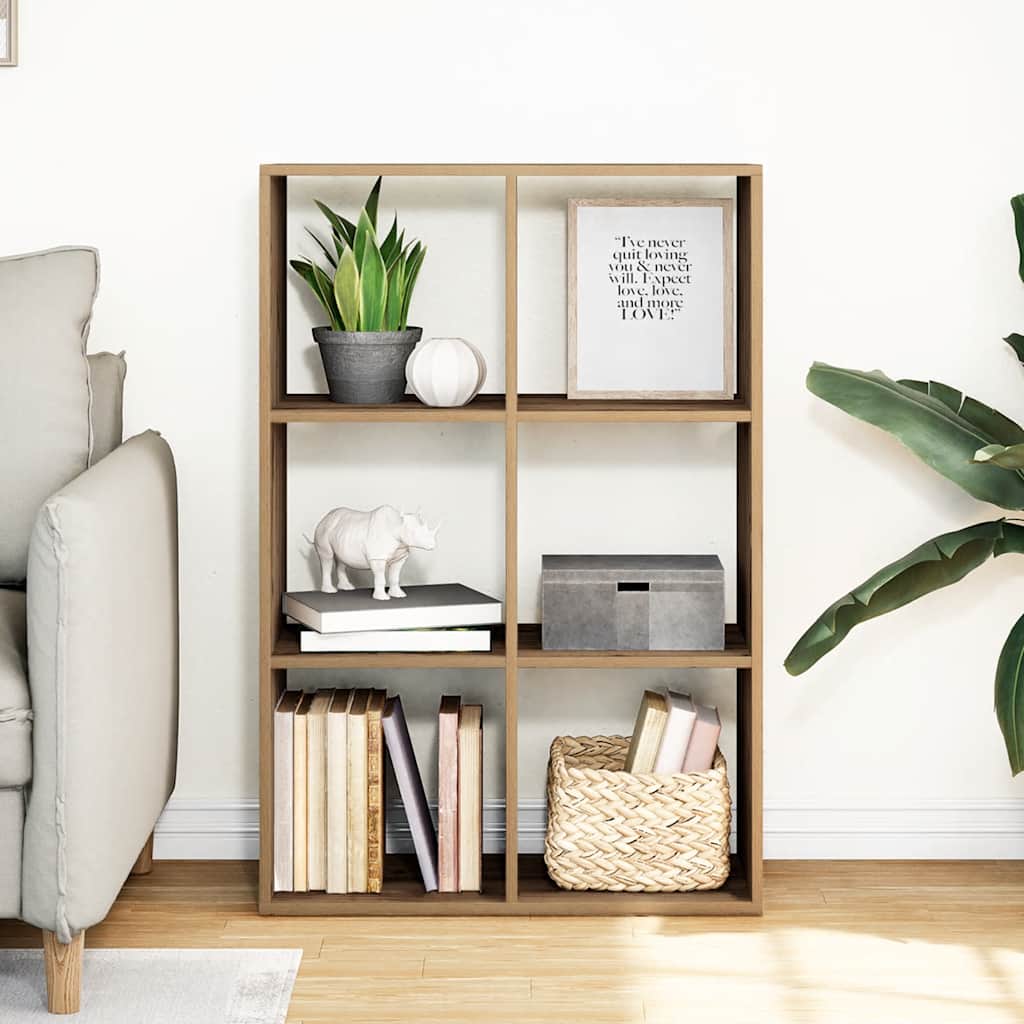 vidaXL Room Divider Bookcase Artisan Oak 69,5x29x103,5 cm Engineered Wood 3