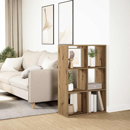 vidaXL Room Divider Bookcase Artisan Oak 69,5x29x103,5 cm Engineered Wood 4