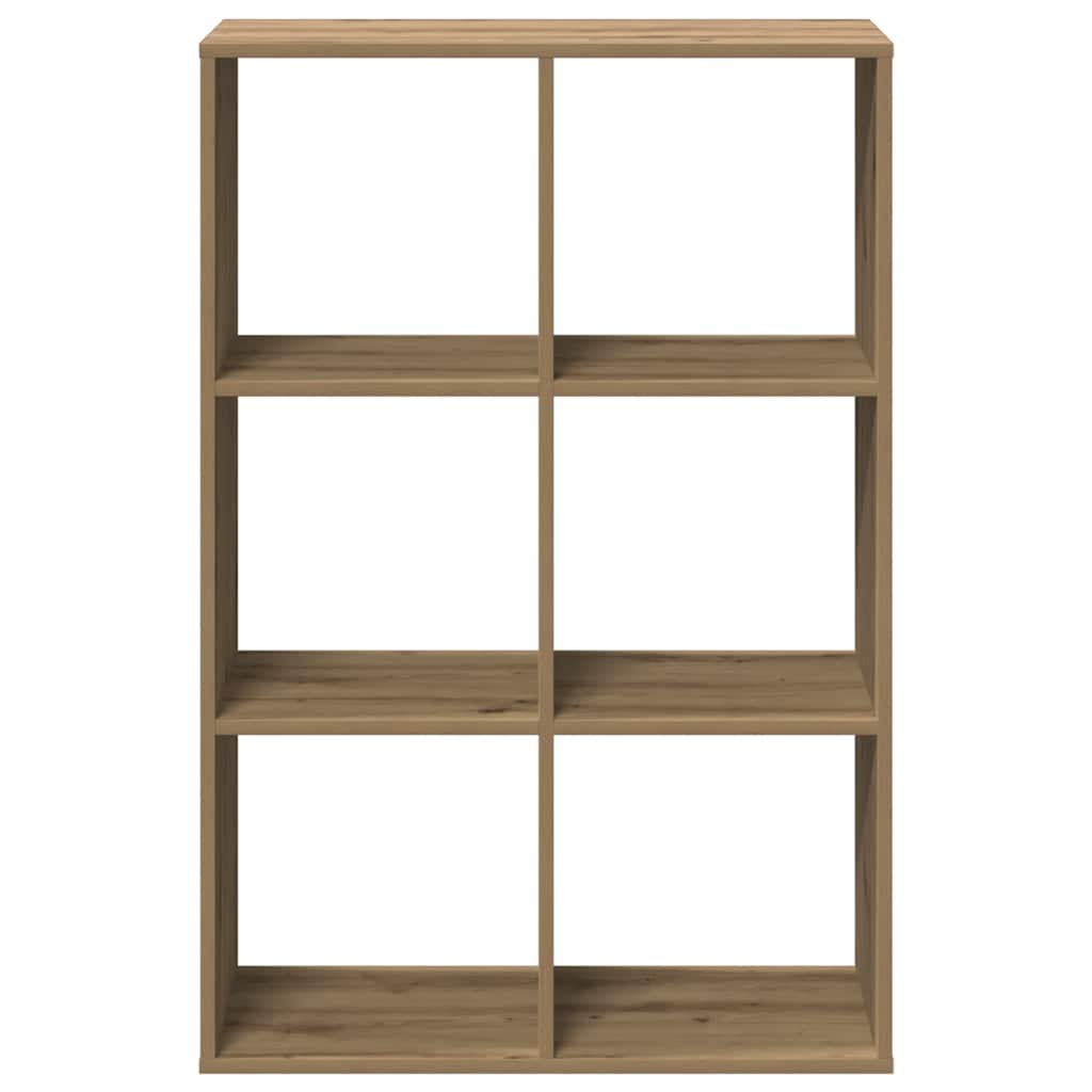 vidaXL Room Divider Bookcase Artisan Oak 69,5x29x103,5 cm Engineered Wood 5