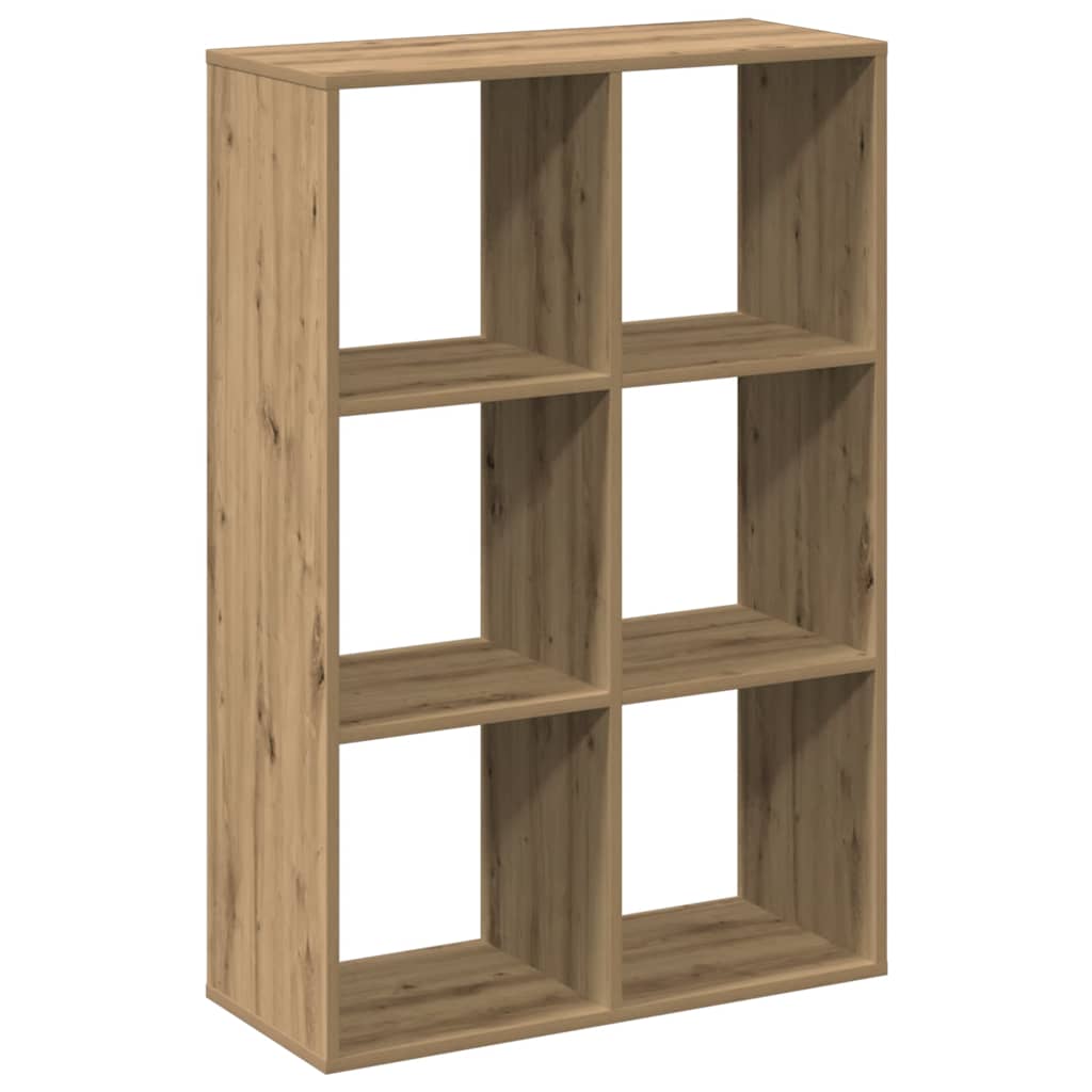 vidaXL Room Divider Bookcase Artisan Oak 69,5x29x103,5 cm Engineered Wood 6