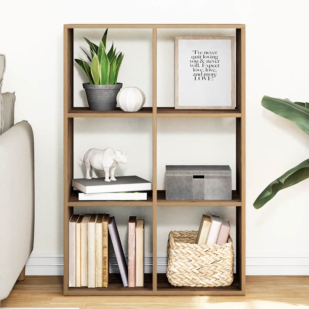 vidaXL Room Divider Bookcase Artisan Oak 69,5x29x103,5 cm Engineered Wood 1