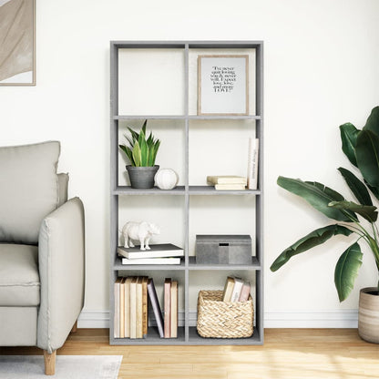 vidaXL Room Divider Bookcase Grey Sonoma 69,5x29x137,5 cm Engineered Wood 3
