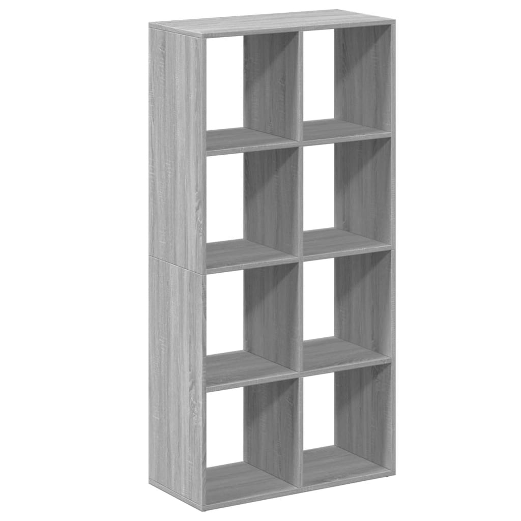 vidaXL Room Divider Bookcase Grey Sonoma 69,5x29x137,5 cm Engineered Wood 6