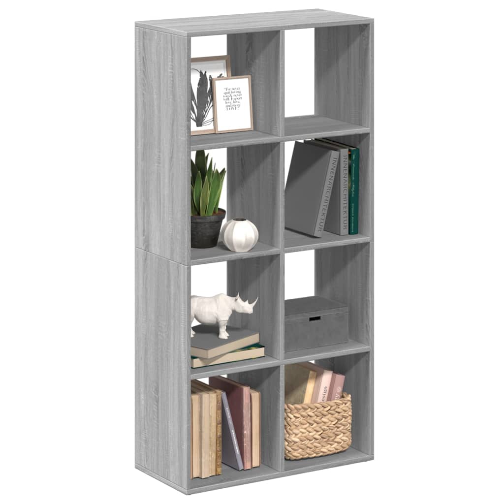 vidaXL Room Divider Bookcase Grey Sonoma 69,5x29x137,5 cm Engineered Wood 1