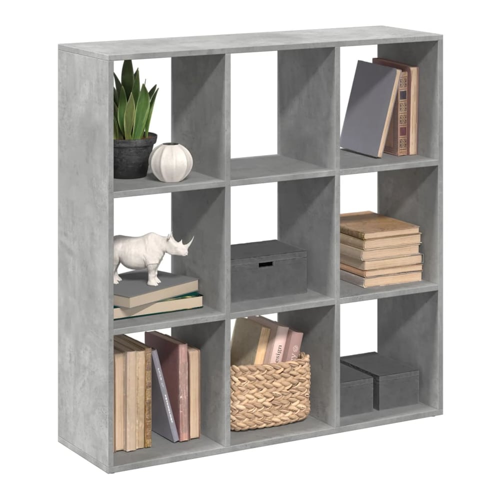 Room Divider Bookcase 102x29x103.5 cm Concrete grey