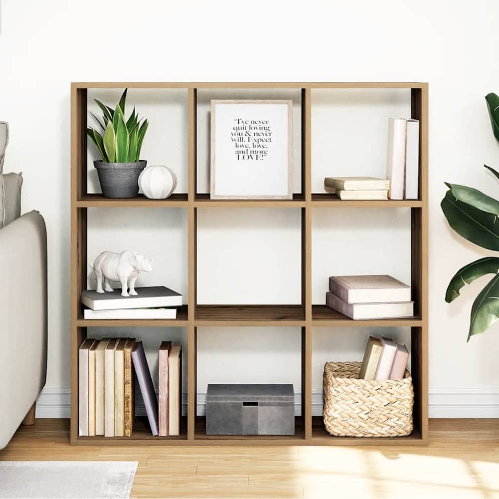 Room Divider Bookcase 102x29x103.5 cm Artisan oak