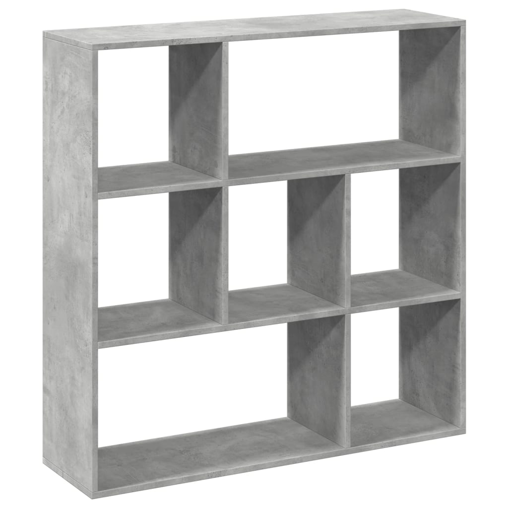 vidaXL Room Divider Bookcase Concrete Grey 102x29x103,5 cm Engineered Wood 2