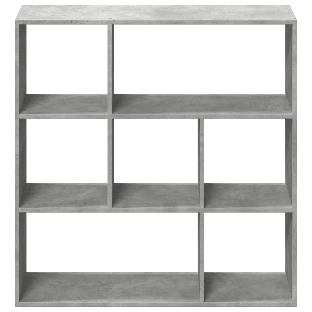 vidaXL Room Divider Bookcase Concrete Grey 102x29x103,5 cm Engineered Wood 5