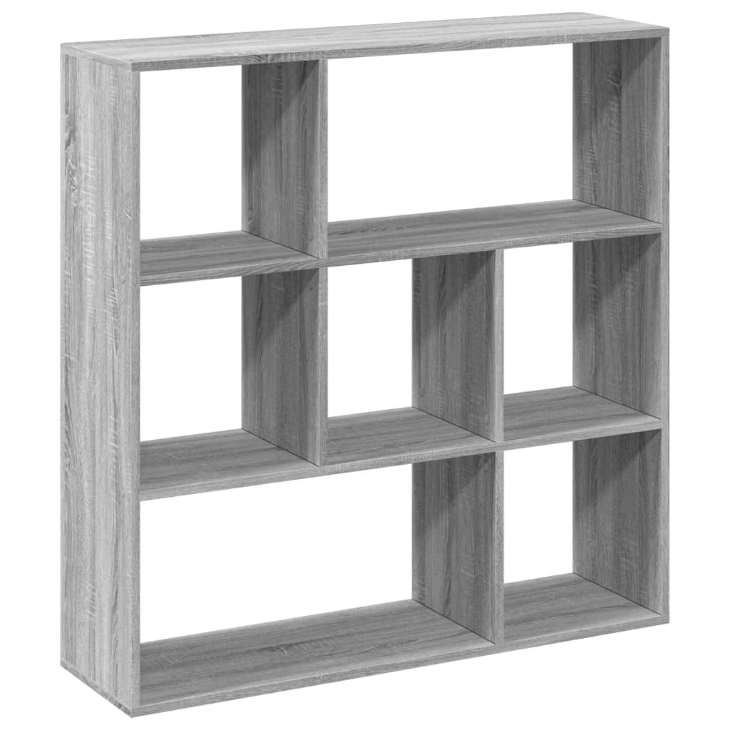 vidaXL Room Divider Bookcase Grey Sonoma 102x29x103,5 cm Engineered Wood 2