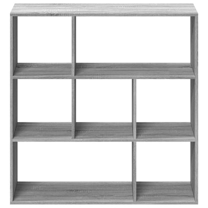 vidaXL Room Divider Bookcase Grey Sonoma 102x29x103,5 cm Engineered Wood 3
