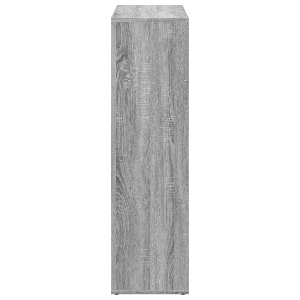vidaXL Room Divider Bookcase Grey Sonoma 102x29x103,5 cm Engineered Wood 4