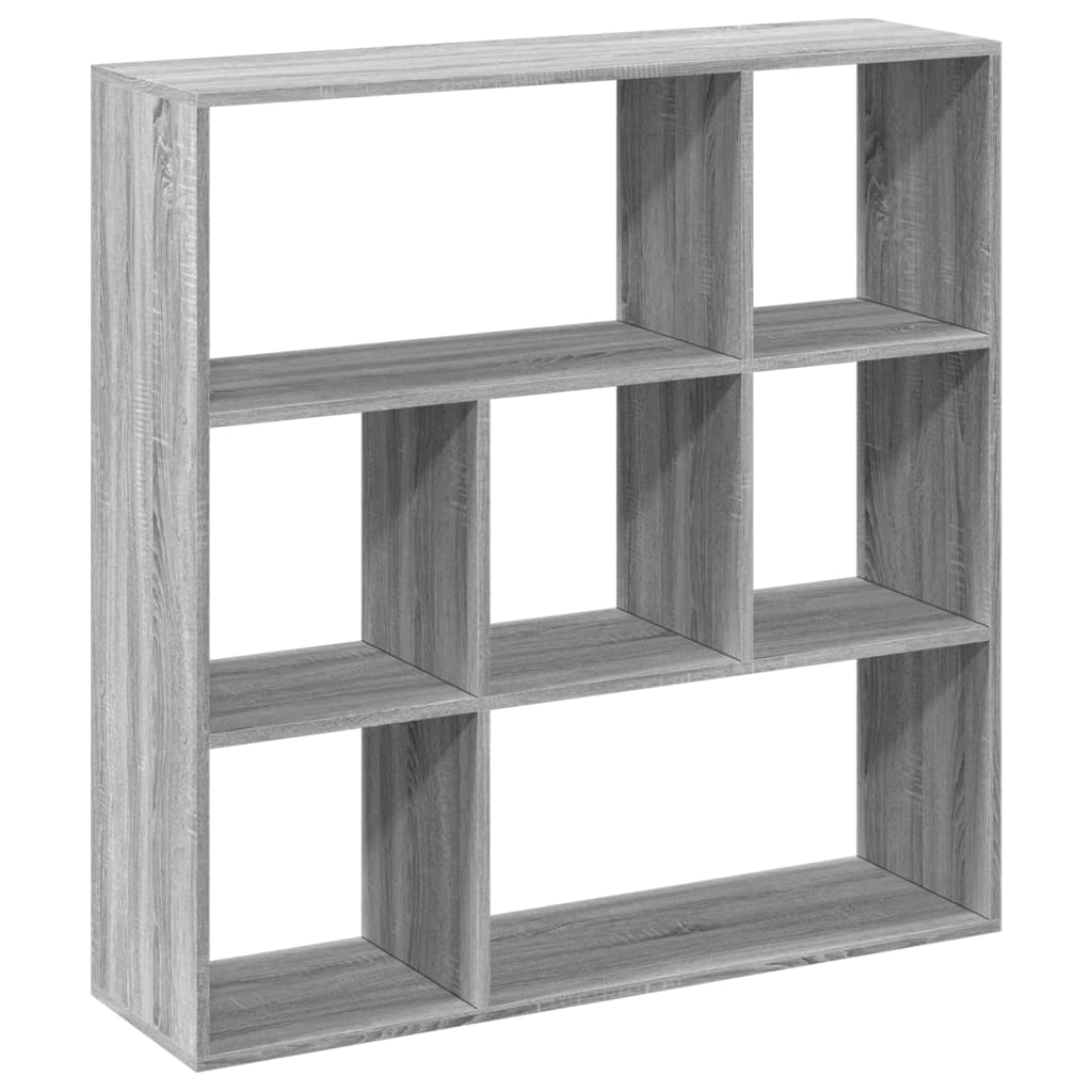 vidaXL Room Divider Bookcase Grey Sonoma 102x29x103,5 cm Engineered Wood 5