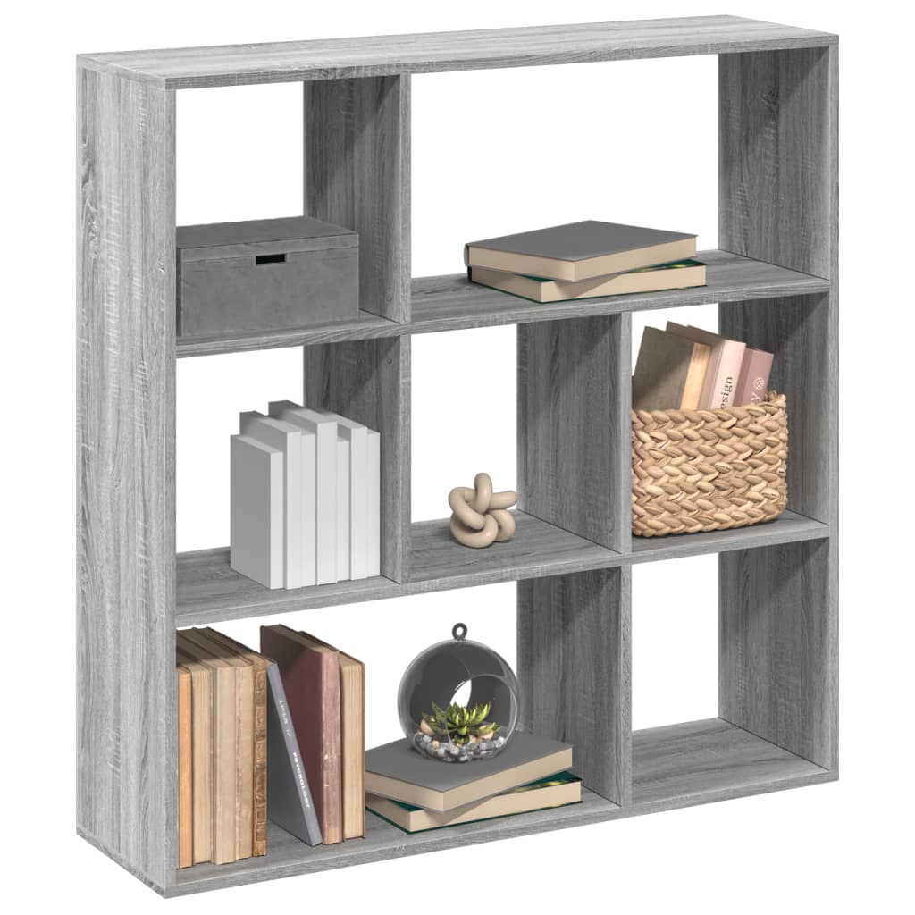 vidaXL Room Divider Bookcase Grey Sonoma 102x29x103,5 cm Engineered Wood 1