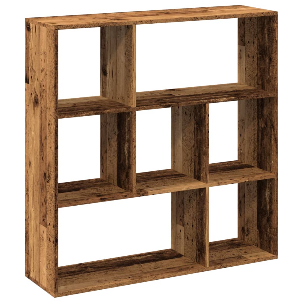 Book Cabinet Engineered Wood Width 102 cm Old wood