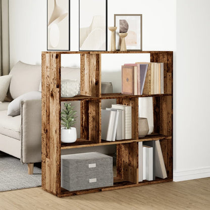 vidaXL Room Divider Bookcase Old Wood 102x29x103,5 cm Engineered Wood 4