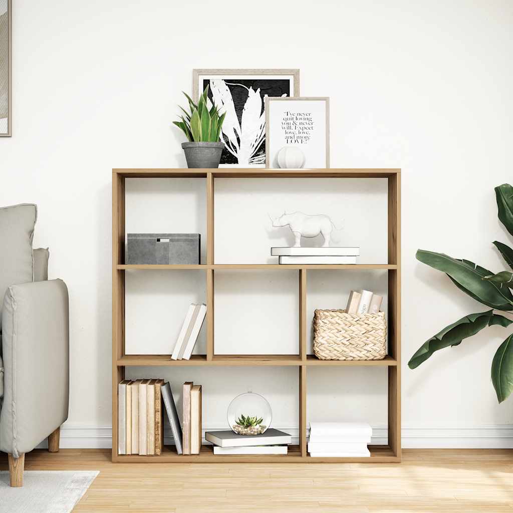vidaXL Room Divider Bookcase Artisan Oak 102x29x103,5 cm Engineered Wood 3