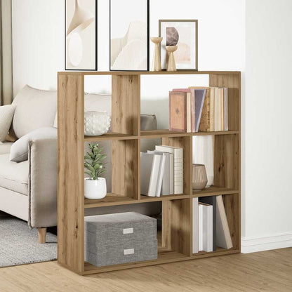 vidaXL Room Divider Bookcase Artisan Oak 102x29x103,5 cm Engineered Wood 4