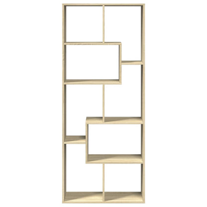 vidaXL Room Divider Bookcase Sonoma Oak 67x25x161.5 cm Engineered Wood 5