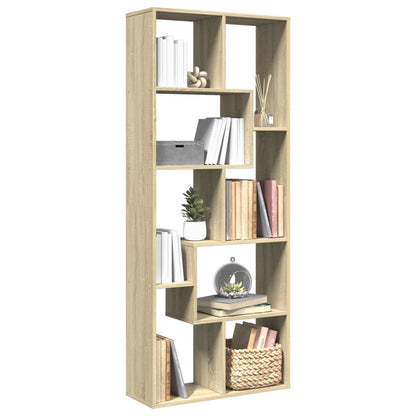 vidaXL Room Divider Bookcase Sonoma Oak 67x25x161.5 cm Engineered Wood 1