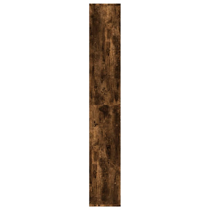 vidaXL Room Divider Bookcase Smoked Oak 67x25x161.5 cm Engineered Wood 6