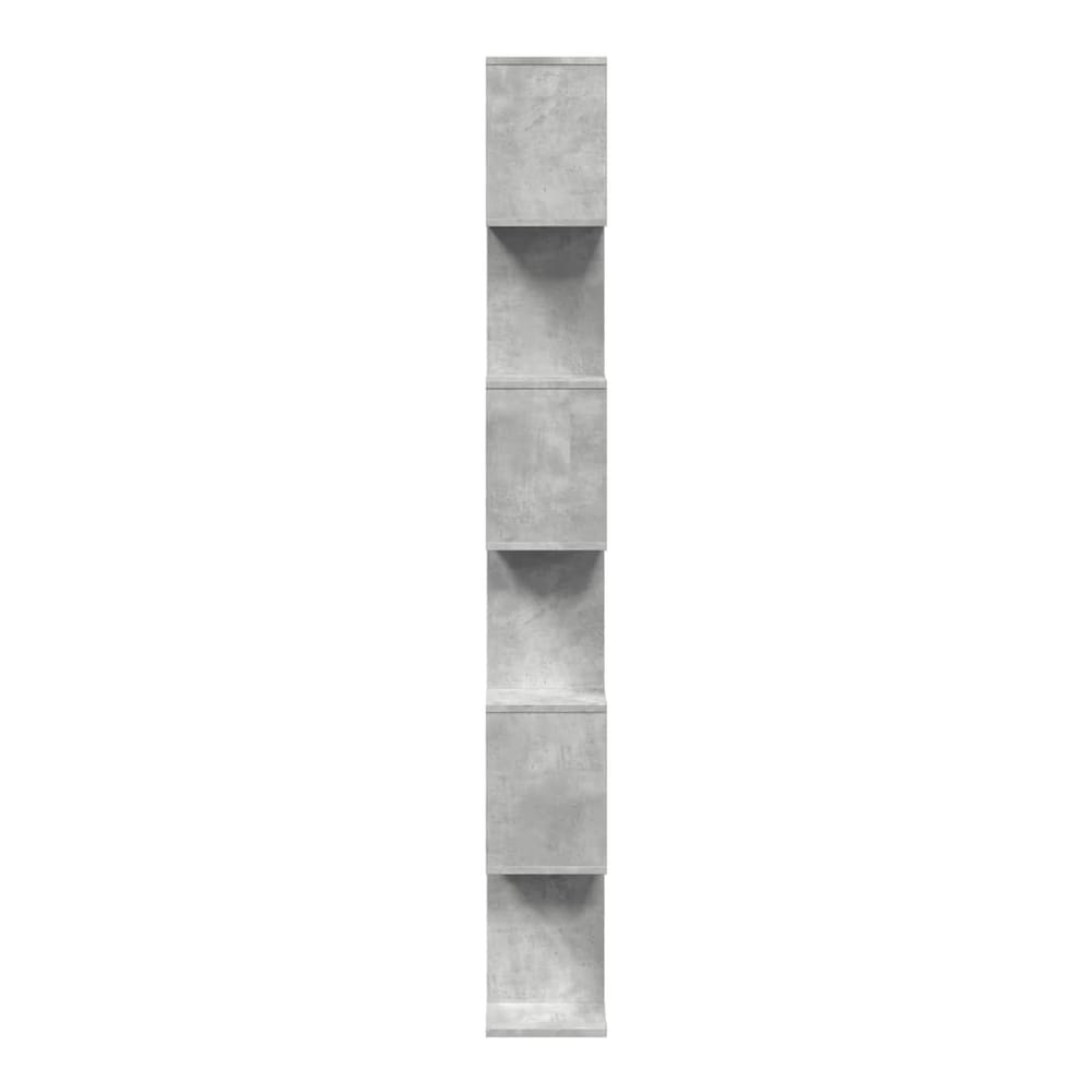 Room Divider Bookcase 6-Tier 70x24x193 cm Concrete grey
