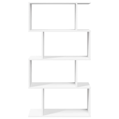 vidaXL Room Divider Bookcase 4-Tier White 70x24x129 cm Engineered Wood 5