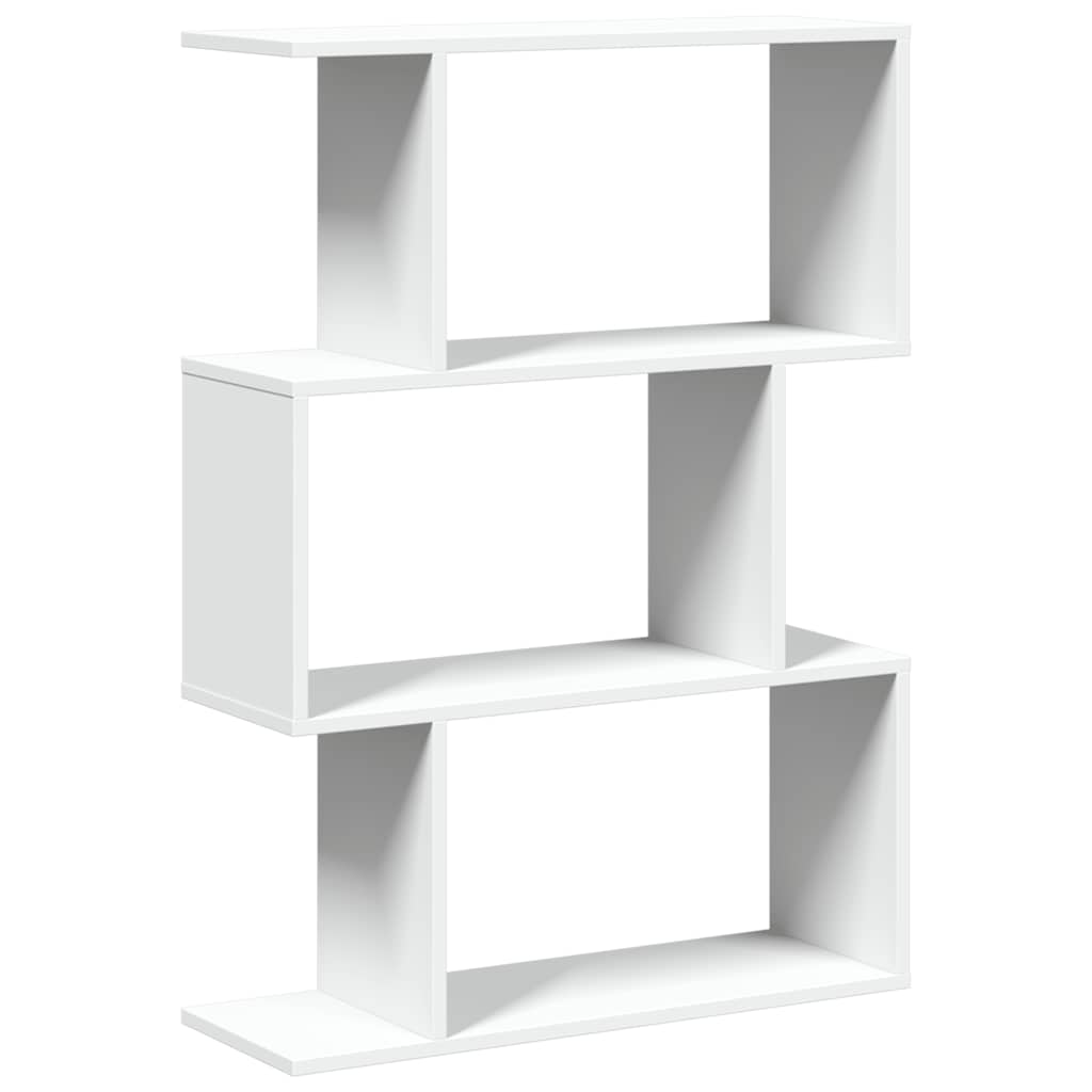 vidaXL Room Divider Bookcase 3-Tier White 70x24x97 cm Engineered Wood 2